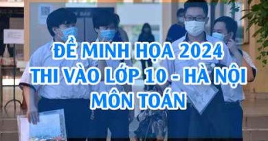 Đề minh họa vào 10 môn Toán 2024 Hà nội